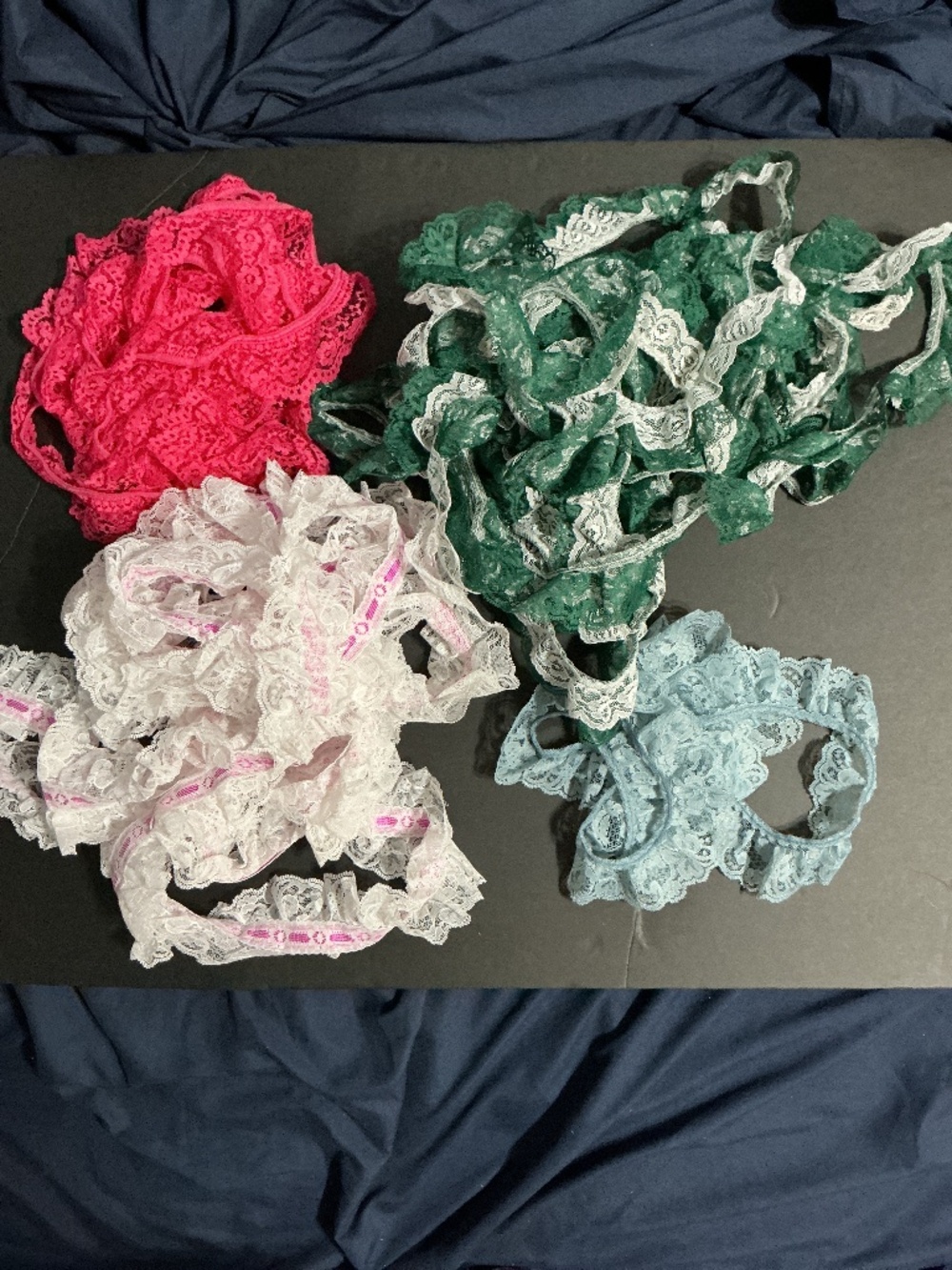 Vintage Lace Trim Lot  Ruffled Scrapbooking Memory Books Sewing Craft Supply